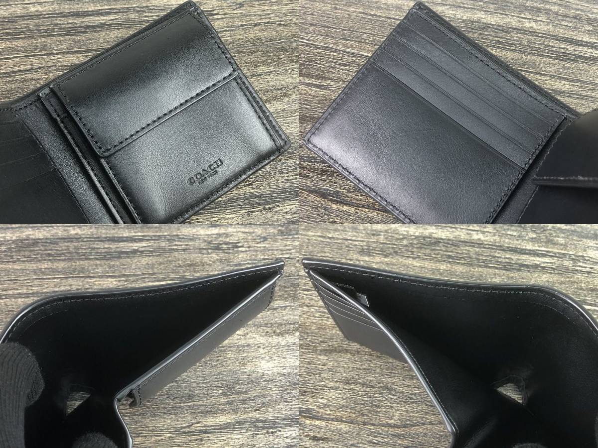 半額以下】COACH 二つ折り財布 コインウォレット クロスグレインレザー 半額以下】COACH 二つ折り財布 コインウォレット クロスグレインレザー